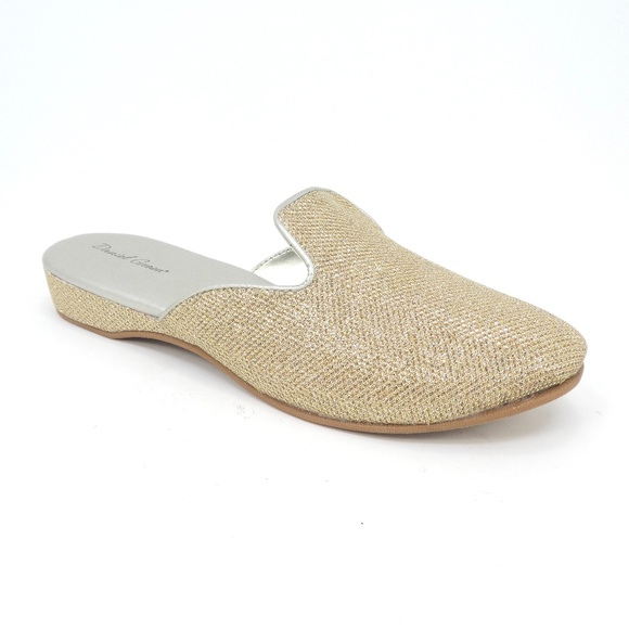 Daniel Green Shoes - Daniel Green Gold Glitter Luxury Mule Slippers
